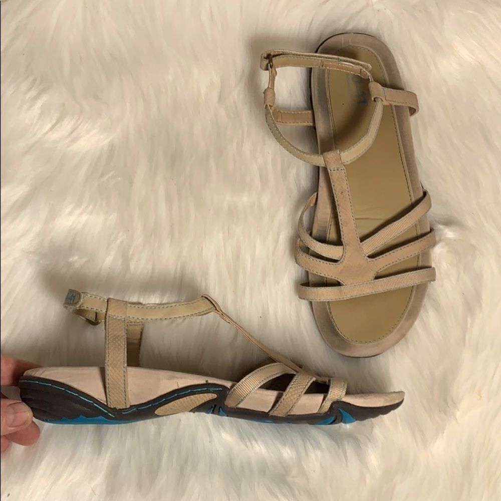 Jambu J-41 Tan Leather Sandals Size 8